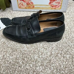 Men's Black Leather Loafers